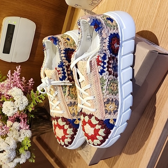 NWB Free People Catch me if you can Crochet Sneakers - Picture 8 of 14